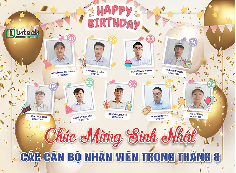 intech group to chuc mung sinh nhat cho cbnv thang 8