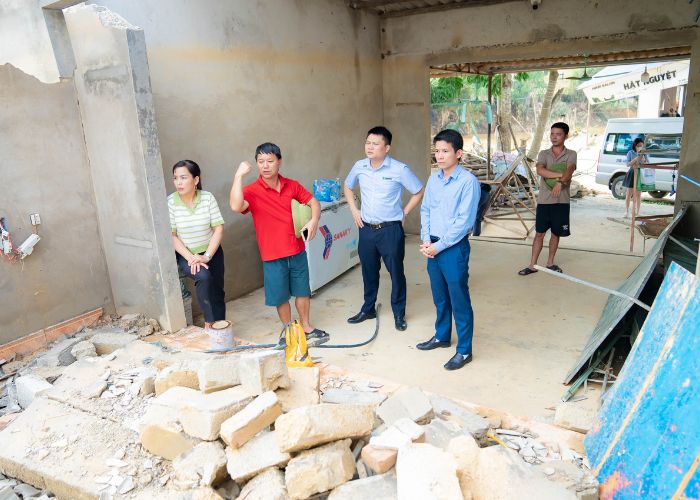 Hình ảnh thiệt hại tại gia đình CBCNV Intech Group