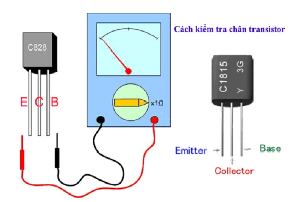 Cách xác định chân E, B, C của Transistor