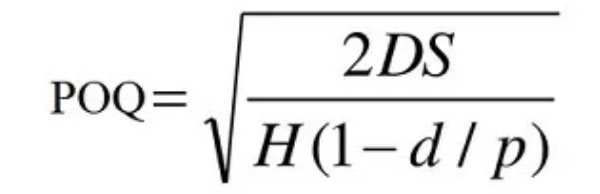 Công thức tính theo mô hình POQ