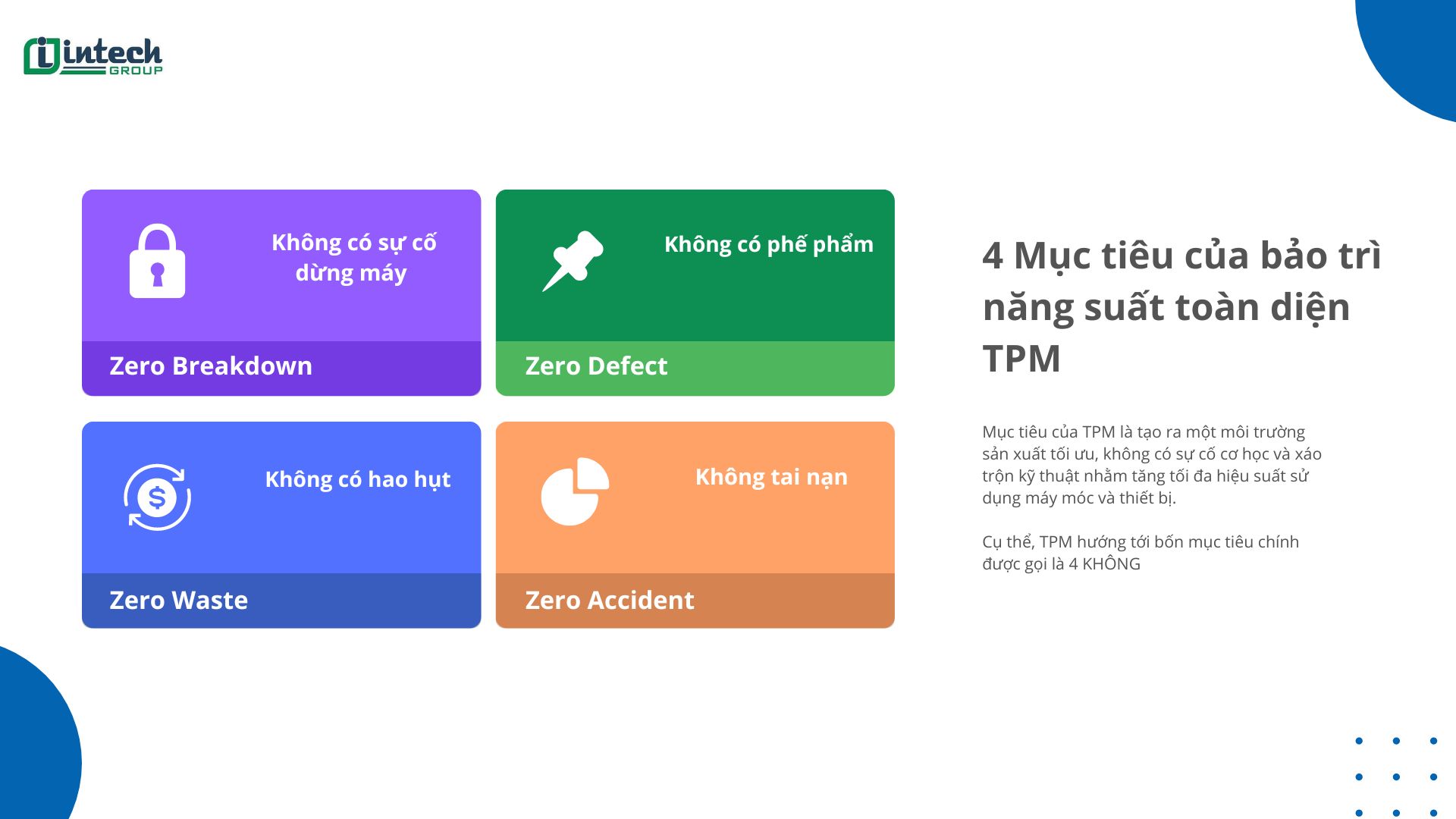 Mục tiêu của bảo trì năng suất toàn diện TPM