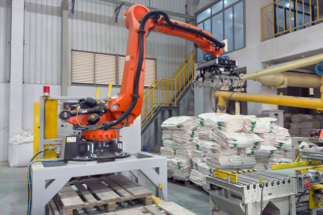 Robot bốc xếp bao 